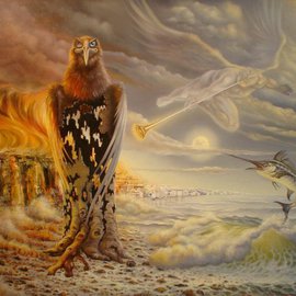 Gyuri Lohmuller: 'Almost the end', 2007 Oil Painting, Surrealism. Artist Description: The original was sold.Upon  request, I can paint a similar theme more or less accurate than the original. Please contact me to order....