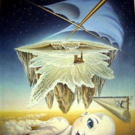 Gyuri Lohmuller: 'Open eyes dreaming', 2007 Oil Painting, Surrealism. Artist Description: The original was sold.Upon  request, I can paint a similar theme more or less accurate than the original. Please contact me to order....