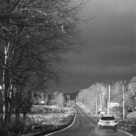 Haile Ratajack: 'along the road', 2022 Digital Photograph, Transportation. Artist Description: A hazy shot of RT22 in New York after a brief rainstorm. This interstate travels alongside the Eastern NY border bordering several New England States. ...