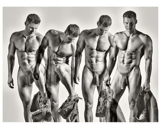 Hans Fahrmeyer: 'Collage 010', 2015 Silver Gelatin Photograph, nudes.  men, nude, penis, collageerotic. Male, Guy white guy ...