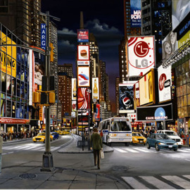 Nicolo Sturiano: 'Crossroads of the World', 2007 Oil Painting, Cityscape. Artist Description:  