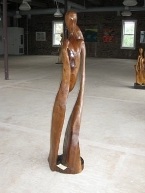 Harold Gubnitsky: 'M Walnut', 2006 Wood Sculpture, Abstract.    wood sculpture   ...