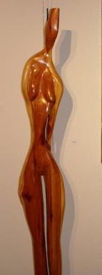 Harold Gubnitsky: 'big skinny 7 red cedar', 2011 Wood Sculpture, Abstract Figurative.     wood sculpture red cedar           ...