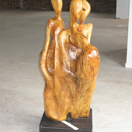 Harold Gubnitsky: 'multi figural', 2000 Wood Sculpture, Abstract. Artist Description:       wood sculpture  Spalded Maple     ...