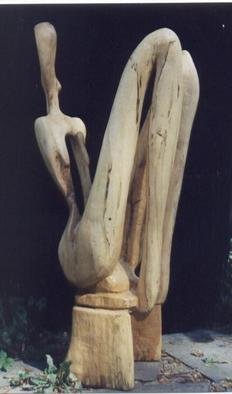 Harold Gubnitsky: 'seated figure maple', 2011 Wood Sculpture, Abstract Figurative.         wood sculpture maple               ...