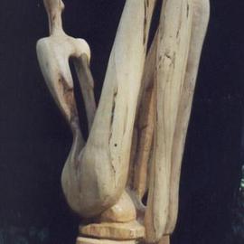 Harold Gubnitsky: 'seated figure maple', 2011 Wood Sculpture, Abstract Figurative. Artist Description:         wood sculpture maple               ...