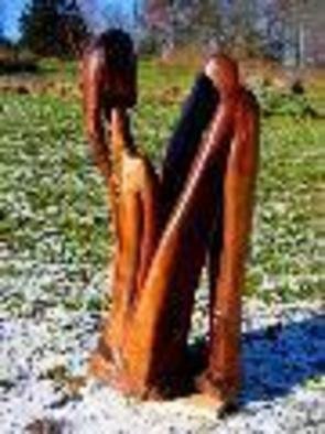 Harold Gubnitsky: 'seated figure walnut', 2011 Wood Sculpture, Abstract Figurative.          wood sculpture maple                ...