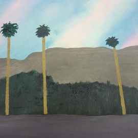 Harris Gulko: 'three palm trees', 2007 Oil Painting, Trees. Artist Description: Three Palm Trees in Florida File 908...