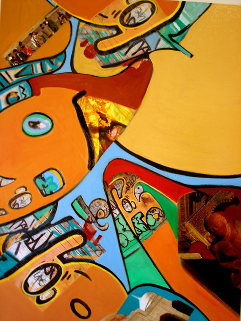 Artist Helene Mukhtar. 'East West 1' Artwork Image, Created in 2007, Original Mixed Media. #art #artist