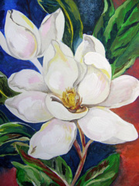 Artist Helen Hachmeister. 'Magnolia' Artwork Image, Created in 2009, Original Painting Acrylic. #art #artist