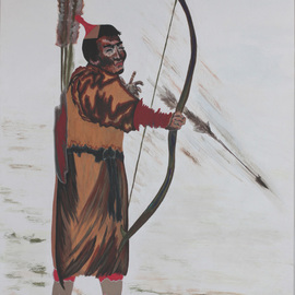 Mongol bowhunter, archer By Elena Zhogina