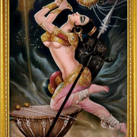Hemant Bhavsar: 'dancing lady', 2008 Oil Painting, Portrait. Artist Description:  Canvas oil portrait painting. ...