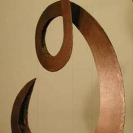Bob Hill: 'Evolution', 2004 Steel Sculpture, Abstract. Artist Description: A 40 inch arc of steel, evolving as it develops; the core is in a rough formative state while the outside surfaces have evolved to smoothness....