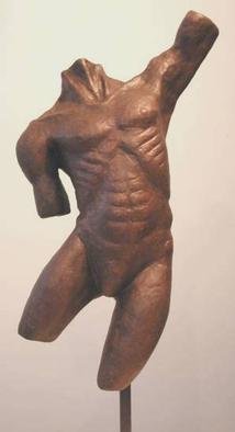 Bob Hill: 'Triumph', 2001 Ceramic Sculpture, Figurative. Artist Description: This terracotta version won first prize for sculpture at the Kent Art Association' s 2001 Spring Show. It has a great bronze patina. A casting of 