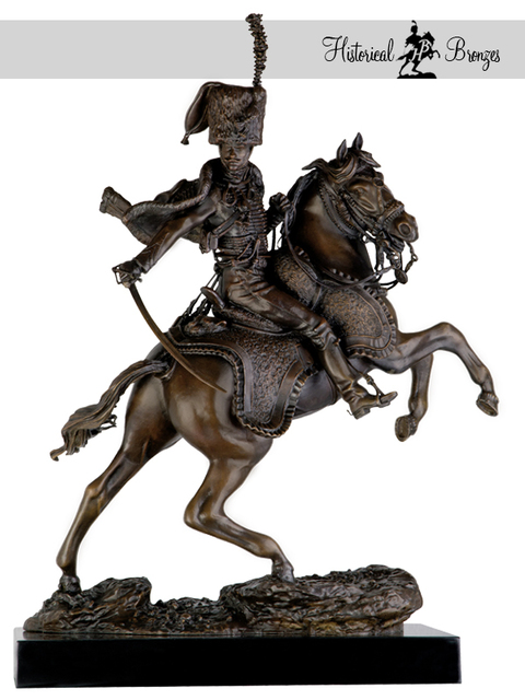 Artist Fernando  Andrea. 'Bronze Sculpture Officier De Chasseurs A Cheval De La Garde Imperial Chargeant 1812 ' Artwork Image, Created in 2014, Original Sculpture Bronze. #art #artist