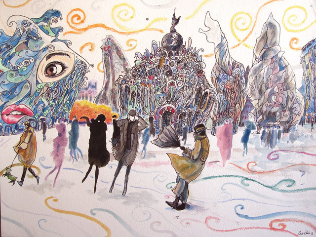 Artist Carlos Pardo. 'Suddenly The Wind' Artwork Image, Created in 2012, Original Drawing Pastel. #art #artist