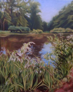 H. N. Chrysanthemum: 'landscape iv', 2018 Oil Painting, Landscape. Landscape Oil Painting...