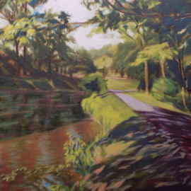 H. N. Chrysanthemum: 'landscape vi', 2018 Oil Painting, Landscape. Artist Description: Landscape Oil Painting...