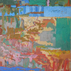 Hannes  Hofstetter: 'endless i 3', 2019 Other Painting, Abstract Landscape. Artist Description: Hannes Hofstetter,  Endless I 3  cote d azur , 2002voyage, mediterrean,...