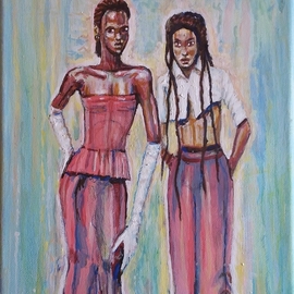 Hampton Olfus: 'are we cool', 2024 Acrylic Painting, Figurative. Artist Description: I was inspired by the idea of gender identity in today s global society.  I as an artist must createhistorical visual records of our society in general. ...