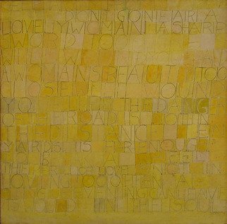 Hope Brooks: 'poem Painting III', 1971 Other Painting, Life.  Poem Painting III uses writing as its image and there are six paintings in the series.   This painting is a poem by Meng Chaio from the late Tang period of Chinese poetry, titled 