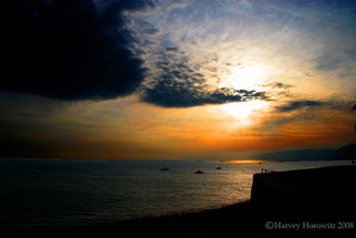 Harvey Horowitz: 'Clovelly Harbour Sunset', 2008 Color Photograph, Seascape.  Sunset in Clovelly Harbour, Devon, England ...