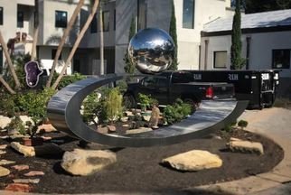 Hunter Brown: 'eclipse', 2019 Steel Sculpture, Abstract. Eclipse is a contemporary stainless steel sculpture designed and commissioned to be placed at a residence in Winter Park, Florida. ...