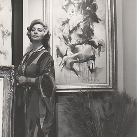 Hyacinthe Kuller-baron: 'American Master Artist Hyacinthe Baron with Self Portrait', 2002 Oil Painting, Portrait. Artist Description: Famous American Master Artist Hyacinthe Baron with self portrait in Hyacinthe Baron Gallery on Madison Avenue in NYC. The first woman artist to own her own gallery on the prestigious art street. For the grand opening, a film was made and Madison Avenue was closed to traffic. A ...