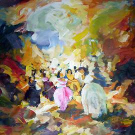 Al Shaikh Aldaw: 'dancing together ', 2010 Acrylic Painting, Seascape. Artist Description:      acrylic on canvas     ...