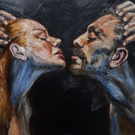 Igor Navrotskyi: 'romeo and juliet', 2022 Oil Painting, Figurative. Artist Description: Oil on canvas...