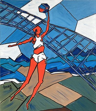 Marina Ivanova-imar: 'volleyball', 2023 Acrylic Painting, Beach. 