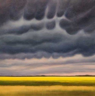 Ian Sheldon: 'Storm Warning', 2010 Oil Painting, Landscape. 