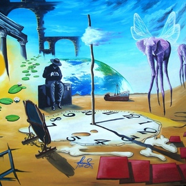 Raceanu Mihai: 'The Tourist', 2011 Oil Painting, Surrealism. 