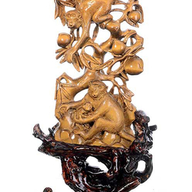 Joan Lee: '13 inch tiger eye 5 dragons', 2023 Stone Sculpture, Fantasy. Artist Description: 13. 39 Natural Iron Tiger Eye Five Dragons playing a Pearl Carving , Collectibles AK71Size: 262x10x340mm 10. 31 x0. 39 x13. 39 Weight: 1060g+676g 2. 36Lb+1. 5Lb Material: Iron Tiger EyeIt is a piece of Five Dragons playing a Pearl artwork.It s a beautiful ...