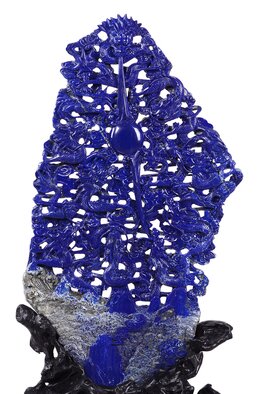 Joan Lee: '9 inches lapis lazuli dragons', 2012 Stone Sculpture, Fantasy. 29. 13 Natural Lapis Lazuli five dragons playing a pearl Carving Collectibles AD12Size: 440x40x740mm 17. 32 x1. 57 x29. 13 Weight: 11136g+4058g 24. 75Lb+9. 02Lb Material: Lapis LazuliIt is a piece of five dragons playing a pearl artwork.It s a Piece of beautiful home decoration ...