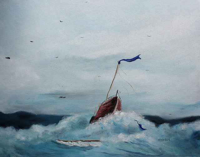 Vasil Vasilev  'Seascape 10', created in 2014, Original Painting Oil.