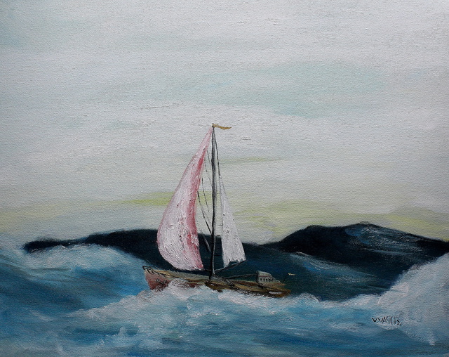 Vasil Vasilev  'Seascape 6', created in 2014, Original Painting Oil.