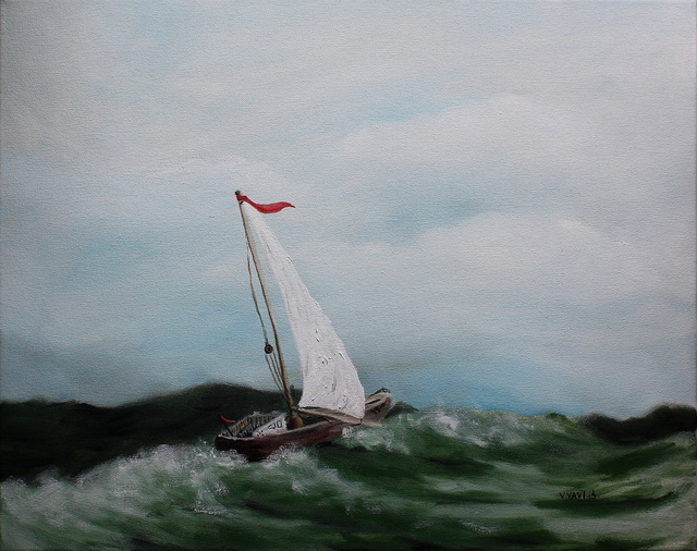 Vasil Vasilev  'Seascape 9', created in 2014, Original Painting Oil.
