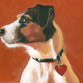 Josep Manel Marti Gomez: 'Dog', 2010 Acrylic Painting, Figurative. 