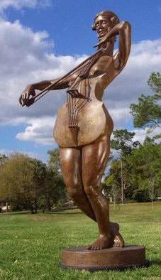 Jack Hill: 'Mello', 2003 Bronze Sculpture, Fantasy.  The full title of this piece is Mello- Cello. A 16