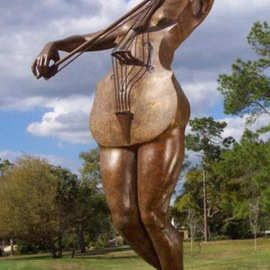 Jack Hill: 'Mello', 2003 Bronze Sculpture, Fantasy. Artist Description:  The full title of this piece is Mello- Cello. A 16