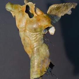 Male Torso Winged Front View By Jack Hill
