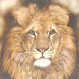 Jacquie Vaux: 'King of the Jungle', 2000 Other Painting, Animals. Artist Description: realistic image of black maned male African lion depicted in vivid colors o heavyweight watercolor paper. This is an original watercolor painting. ...
