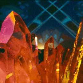 James Parker: 'Amazing Crystals', 1990 Color Photograph, Optical. Artist Description: The scintillating beauty if this quartz crystal cluster is brought out nicely in this almost glowing photograph....