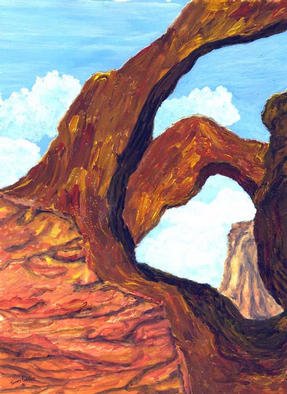 James Parker: 'Arches', 2003 Watercolor, Southwestern. Scene from Arches National Park. The hard rock and soft sky seem to melt together in the background....