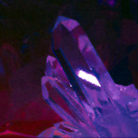 James Parker: 'Crystal Calm', 1988 Color Photograph, Optical. Artist Description: A calming mood is exuded by the crystal in this soft colored portrait of a quartz point....