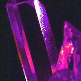 James Parker: 'Towering Crystal', 1991 Color Photograph, Other. Artist Description: A towering natural crystal quartz point in majestic vibriting blues and reds....