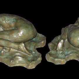 Bruce Naigles: 'Abandoned', 2005 Bronze Sculpture, Life. 