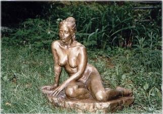 Bruce Naigles: 'Siven', 1997 Bronze Sculpture, nudes. Here sits a contemplative young woman.I feel it' s one of my most natural and well resolved nudes in it' s coherence of her physical beauty and gentle nature. Certainly one of my favorites.  ...