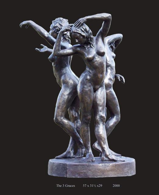 Artist Bruce Naigles. 'Three Graces' Artwork Image, Created in 2000, Original Sculpture Ceramic. #art #artist